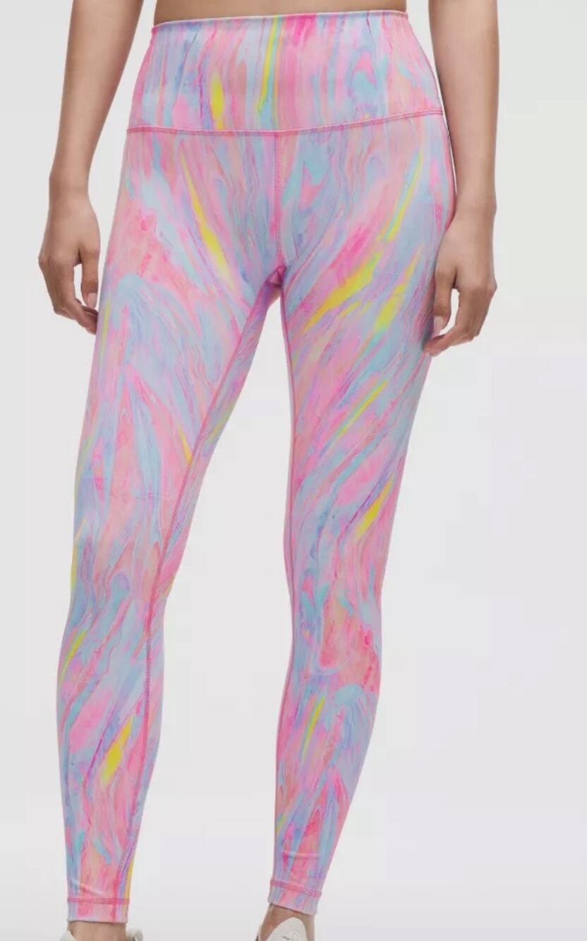 Lululemon Wunder Train HighRise Tights in Prism Marble Multi colorway